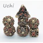 Luxury Metal Mini Polyhedral Dice Set 7 Piece Odorless Lightweight for sale