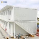 China Earthquake Resistant Soundproof Heat Insulated Flat Pack Container House for Office and Camp Use for sale