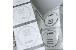 China 40mm Round Transparent Vinyl Glossy Self Adhesive Sticker Lipstick Clear Self Adhesive Stickers supplier