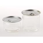 Sealing Clear Plastic Cylinder Airtight Easy-open Plastic PET Beverage Cans for sale
