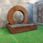 Process Welding Corten Steel Garden Features Outside