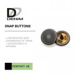 Fashion Clothing Snap Buttons Black Nickel & Gun Metal Enameled Trims for sale