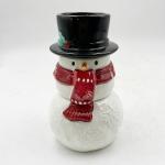 Snowman Ceramic Gift Creative Three Piece Set Of Salt And Pepper Shakers Custom Pattern for sale
