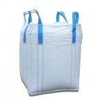 Waterproof PP FIBC Baffle Bag Flat Bottom 1 Ton For Sand / Cement for sale