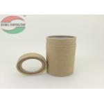 Small Brown Kraft Paper Tubes For tea Packing With PVC Window On The Lid for sale