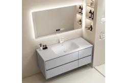 China Modern Bathroom Vanity Cabinet Set Stone Slate Basin Customized Size supplier