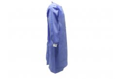 China Unisex SMS+PE 53GSM Disposable Ultrasonic Seaming Gown With Ties supplier