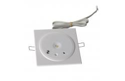 China IP20 Test Button LED Emergency Ceiling Recessed Downlight Battery Rechargeable 3W supplier