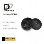 Bulk Flat Black ing Buttons • 4 holes • Plaid blazer • Clothing Accessories for sale