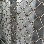 Silver Chain Link Fence Adjustable Height Powder Coated Coating for sale