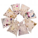 Breathable Drawstring Burlap Bags Jewelry Pouches Cotton Handy Sized for sale