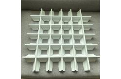 China 100x100mm Metal Open Cell Ceiling Pyramid Grille Ceiling System Fireproof supplier
