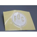 Custom Clothing Silicone Heat Transfer Labels With White Cut Out Logo for sale