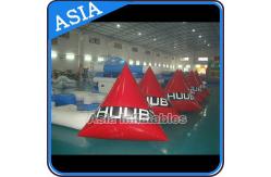 China Inflatable Swim Buoys , Triangular Shape Marker Floating For Advertising supplier