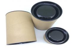 China Light Weight Custom Paper Tube With Metal Lid / Biscuit Cookie Packaging Box supplier