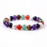 Handmade Elastic Crystal Gemstone Bead Anxiety Healing Bracelet for sale