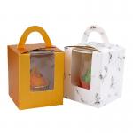 Portable Window Paper Cup Cake Packaging Box Muffin Box Dessert Box