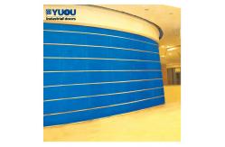China Custom Fire Rated Roll Up Doors Inorganic Fabric Automatic 0.75KW supplier