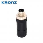 Industrial M12 Circular Connector With Rated Current 4A 250V Screw Connect A-code 4-pin for sale