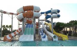 China 1 People Backyard fibreglass pool water slide 7m Width supplier