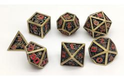China Hand Pouring Metal Polyhedral Dice Odorless Antiwear 7 Piece Set supplier