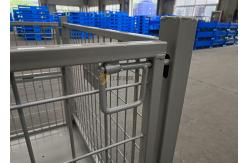 China Steel Collapsible Pallet Cage With Padlock Locking System 50kg supplier