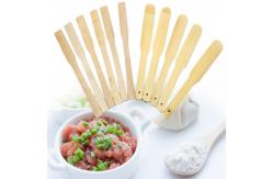 China 18Cm Disposable Biodegradable Bamboo Stuffing Spoon For Dumpling Wonton Stirring supplier