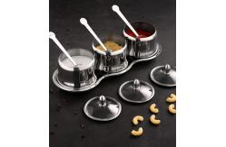 China Seasoning Condiment Stainless Steel Spice Jars Canisters Set supplier