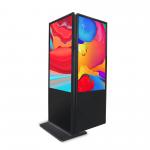 Floor Standing Double Sided Kiosk , Internet Remote Control Vertical Digital Signage for sale
