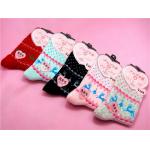 Delicate christmas deer patterned design winter wool socks for women for sale