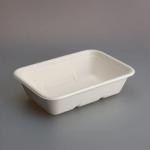 Disposable 550ml Sugarcane Bagasse Box Biodegradable Food Container With Lid for sale