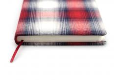 China Hardback  Custom Diary Book Cotton Fabric Grey Paper Stylish Decoration supplier