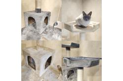 China OEM ODM White Cat Scratcher Climber Plush Cat Scratcher Tree House supplier