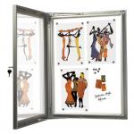 ODM Anodized Silver Acrylic Lockable Poster Cases