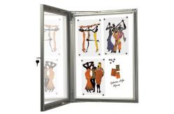 China ODM Anodized Silver Acrylic Lockable Poster Cases supplier