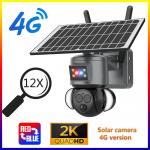 6MP PIR Solar Security Camera 4G Human Detection WiFi 12X Zoom Camera for sale