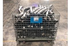 China 100~2000kg Warehouse Wire Container Rolling Storage Cage stackable supplier