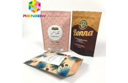 China Custom Printed Stand Up Zipper Pouch Bags Coffee Packaging Recyclable With Valve supplier