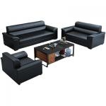 Office Reception Room Furniture Set Chinese Style Sofa and Napa Leather Coffee Table for sale