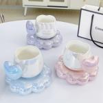 Tea Ceramic Cup And Saucer Set With Microwave Safe Personalized Coffee Mugs Ceramic Coffee Mug Set for sale