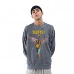 Men'S Acid Wash Jumper Cotton Plain Custom Crewneck Sweatshirt 3d Full Printed for sale