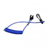 Extendable Coiled Security Tethers Strap Lanyard Rope Key Holder / Plastic Snap Hook