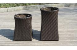 China Resin Wicker Storage Box , Grey Synthetic Rattan Storage Case supplier