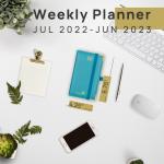 Donau Blue Vertical Layout Weekly Planner Jul. 2023 To Jun. 2023