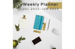 China Donau Blue Vertical Layout Weekly Planner Jul. 2023 To Jun. 2023 supplier