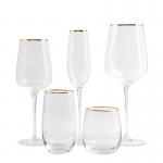 Machine Made Crystal Wine Glasses Custom Capacity For Home Party / Bar Eco Friendly for sale