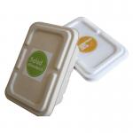 Recycled Compostable Sugarcane Bagasse Food Container Disposable Plant Pulp for sale