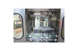 China 0.8MPa 1000ml 4 Head Self Flow Bottle Filling Line supplier