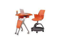 China OEM Training Room Tables And Chairs ABS / PP Foldable Table And Chairs supplier