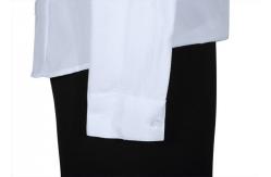 China White Fabric Professional Work Uniforms 100% Polyester Cotton With Single Breasted supplier